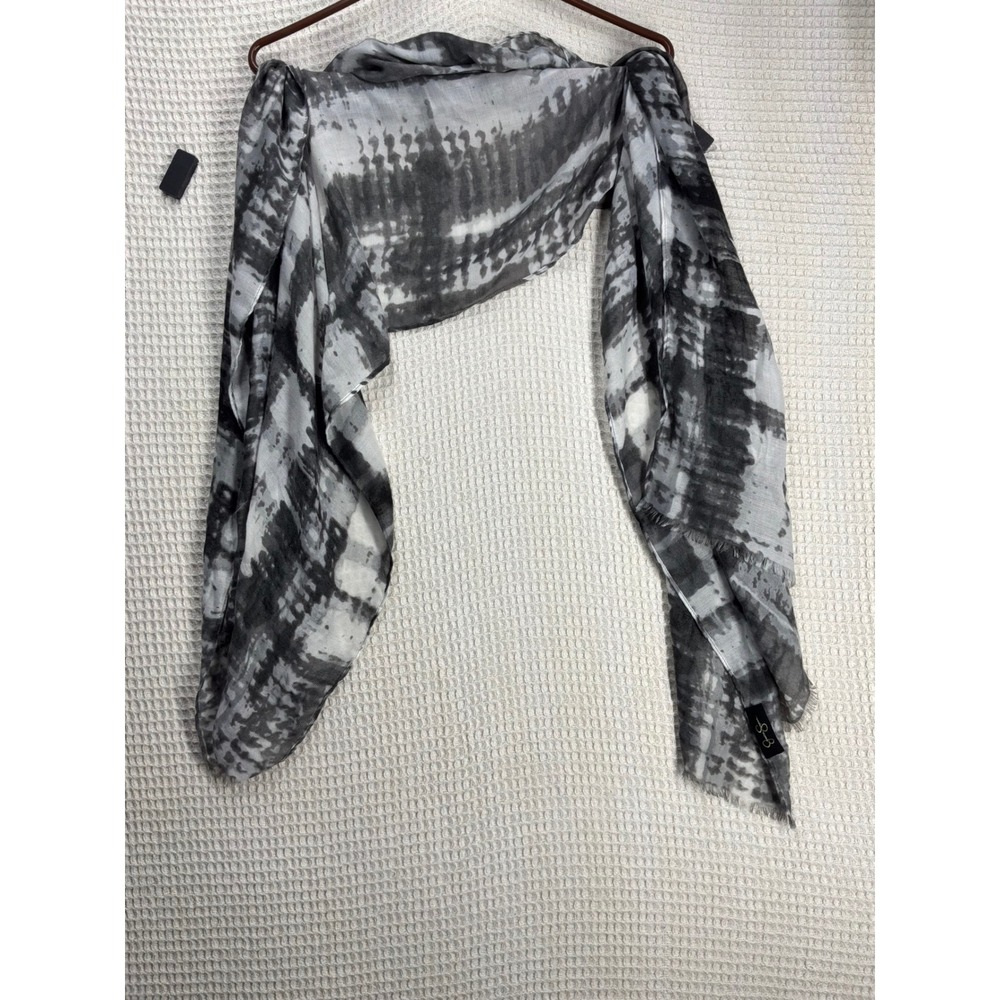 Boho Womens Jessica Simpson Tie Dye Wrap Scarf OS Black Grey